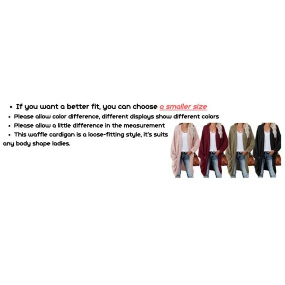 Women's Open Front Knit Cardigan Long Batwing Sleeve Coat, Khaki