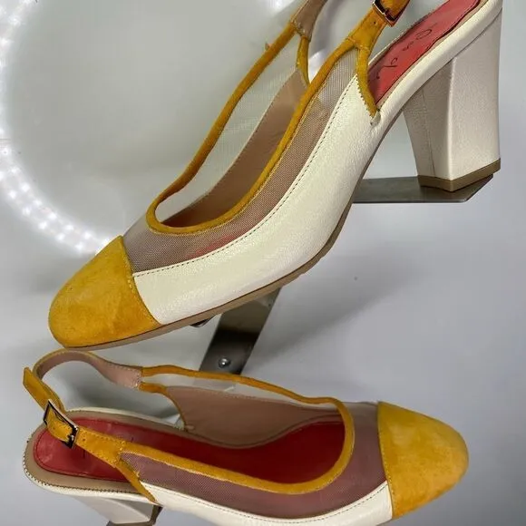 Womens Pas De Rouge Heeled Sandals Suede Size 39