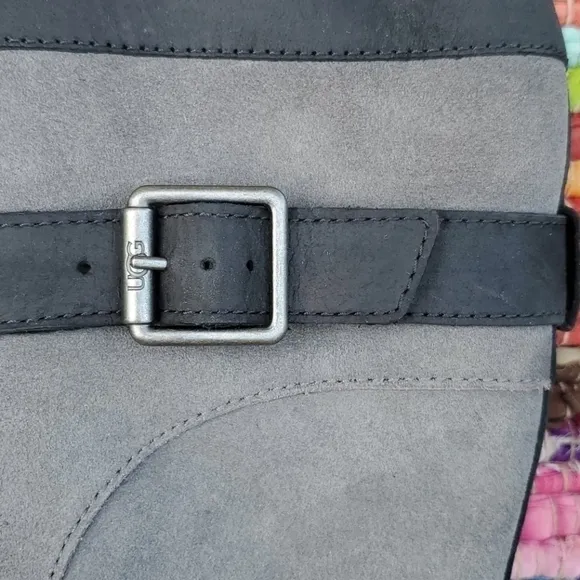 Womens Uggs Brystyl Tall Black/Gray Boot Sz 5