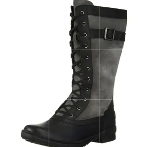 Womens Uggs Brystyl Tall Black/Gray Boot Sz 5