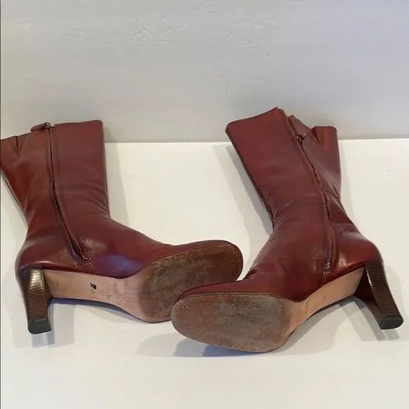 Women's Brown Leather Knee-High Boots