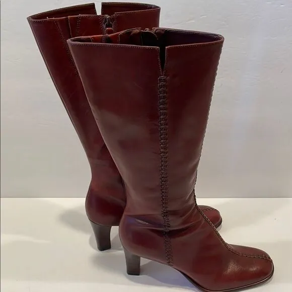 Women's Brown Leather Knee-High Boots