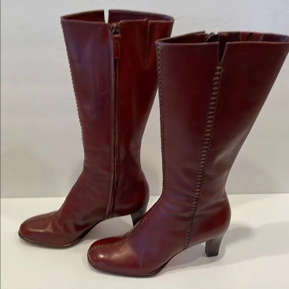 Women's Brown Leather Knee-High Boots