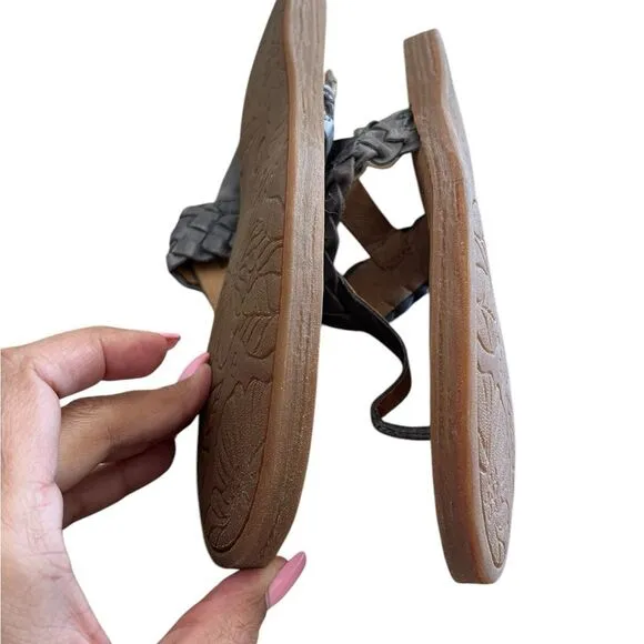 Women's Gray Braided Sandals