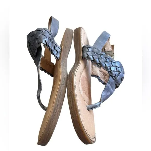 Women's Gray Braided Sandals