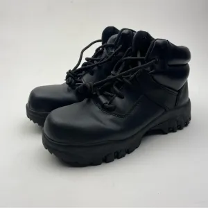 WORX by RED WING 6513 Black Leather Safety Steal Toe EH Work Boots Size 7
