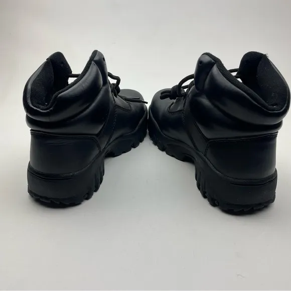WORX by RED WING 6513 Black Leather Safety Steal Toe EH Work Boots Size 7