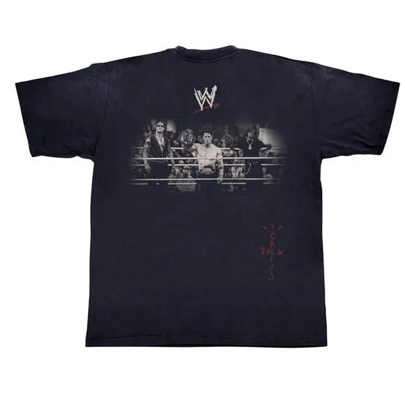 WWE WRESTLING IS REAL TRAVIS SCOTT FINAL BOSS N JOHN CENA SIZE 2XL IN HAND