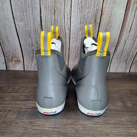 Xtratuf Ankle Deck Boots Explorer Grade Gray Yellow Men's Size 12