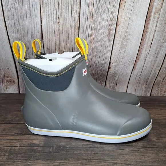Xtratuf Ankle Deck Boots Explorer Grade Gray Yellow Men's Size 12