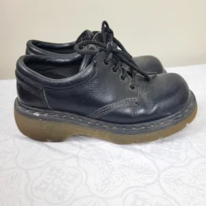 Y2K DR MARTENS Chunky Platform Black Leather Oxford Creepers 2B98 Shoes Sz 7