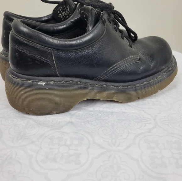 Y2K DR MARTENS Chunky Platform Black Leather Oxford Creepers 2B98 Shoes Sz 7