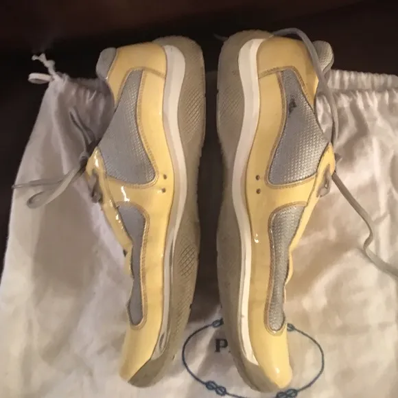 Yellow PRADA Athletic Shoes Sz 11 Mens/13 Womens