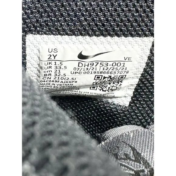 Youth Nike Dunk High PS Anthracite Black/White Sneakers Sz 2Y Athletic