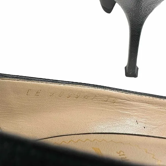 YSL Black Leather Platform Pump