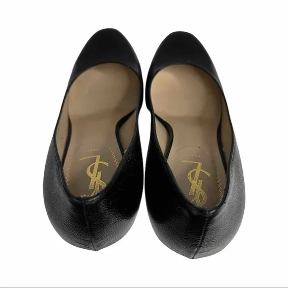 YSL Black Leather Platform Pump
