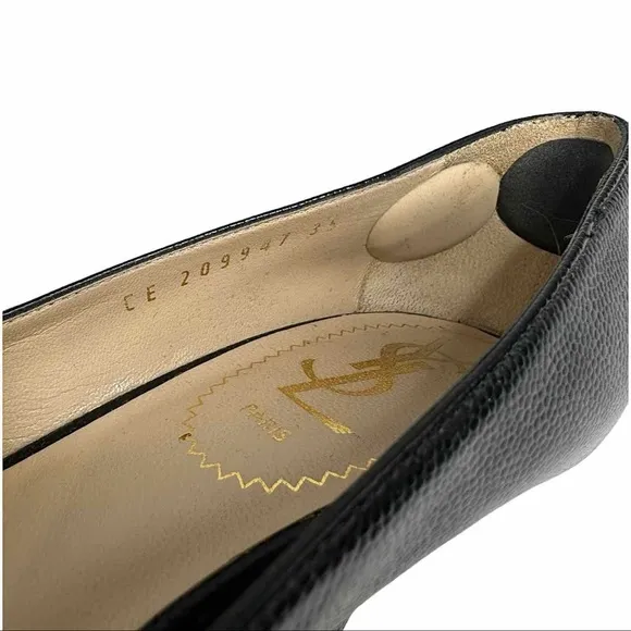 YSL Black Leather Platform Pump