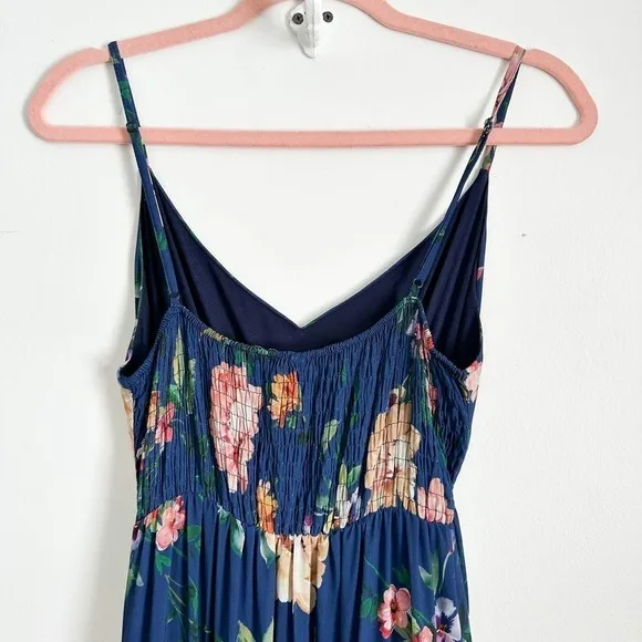 Yumi Kim Blue Darling Floral Tiered Maxi Dress sz Small