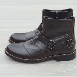 Zanzara Mens Brown Howsen Engineer Casual Ankle Boots US 11 EU 44.5