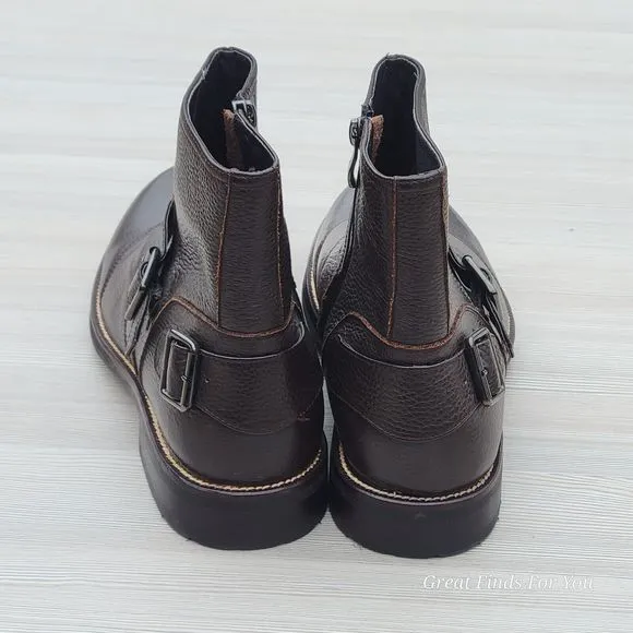 Zanzara Mens Brown Howsen Engineer Casual Ankle Boots US 11 EU 44.5