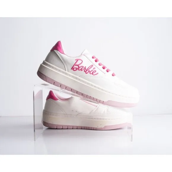 Zara Kids Girls Barbie Sneakers White Pink Barbiecore US 4 EU 36 3464/330 NWT