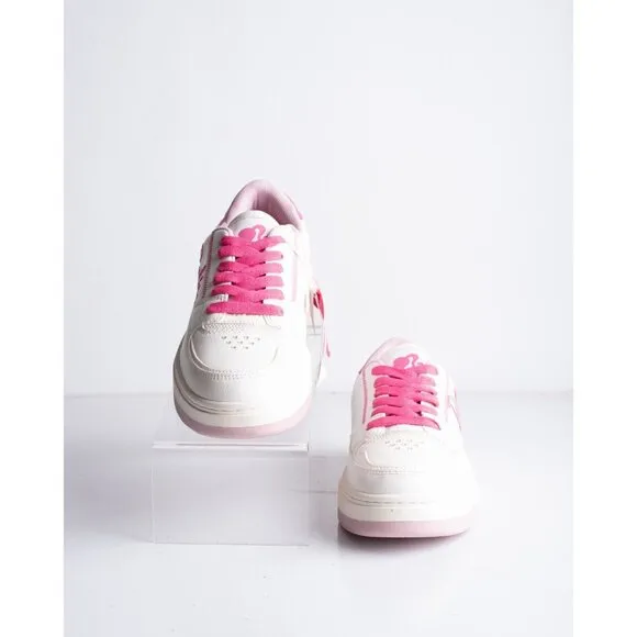 Zara Kids Girls Barbie Sneakers White Pink Barbiecore US 4 EU 36 3464/330 NWT