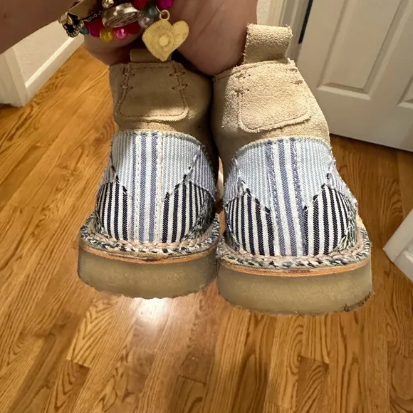 Zara leather patch ankle boots