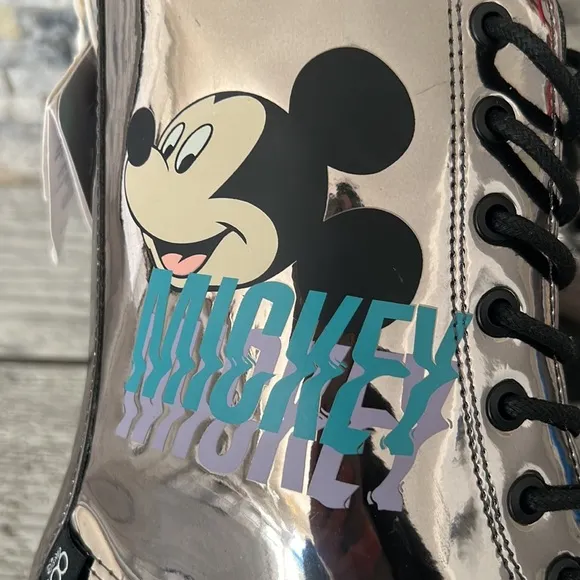 ZARA MIRRORED MICKEY MOUSE O DISNEY ANKLE BOOTS