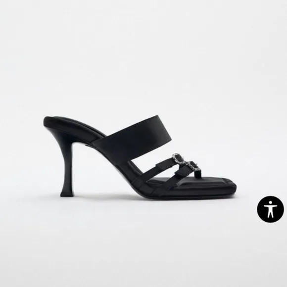 Zara NEW heeled sandals with buckles