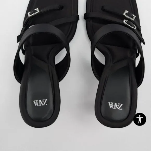 Zara NEW heeled sandals with buckles
