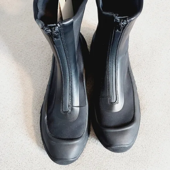Zara Sporty Zippered Technical Fabric Ankle Boots Sz-9