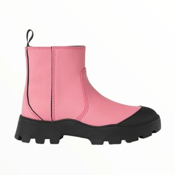 ZARA Kids | Pink | RUBBERIZED ANKLE BOOTS