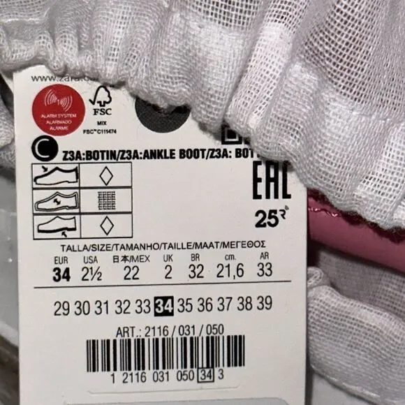ZARA Kids | Pink | RUBBERIZED ANKLE BOOTS