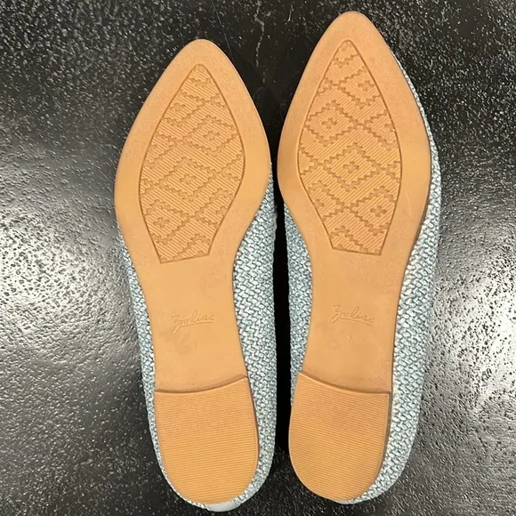 Zodiac Woven Hill Loafers Blue Raffia Size 7 NWOT