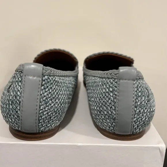 Zodiac Woven Hill Loafers Blue Raffia Size 7 NWOT